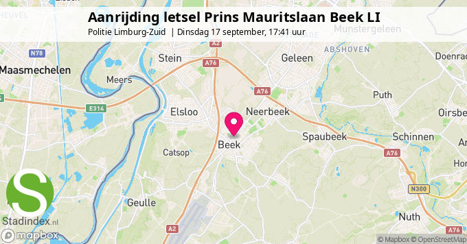 Aanrijding letsel Prins Mauritslaan Beek LI