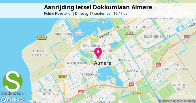 Aanrijding letsel Dokkumlaan Almere