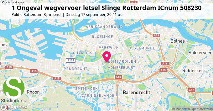 1 Ongeval wegvervoer letsel Slinge Rotterdam ICnum 508230