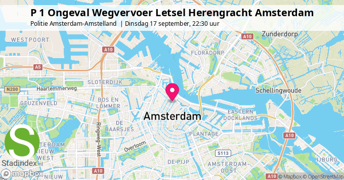 P 1 Ongeval Wegvervoer Letsel Herengracht Amsterdam