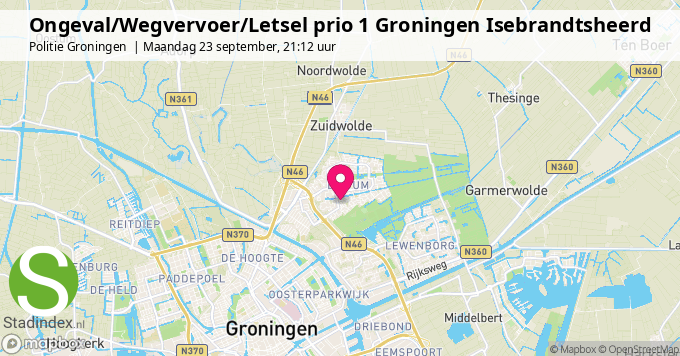 Ongeval/Wegvervoer/Letsel prio 1 Groningen Isebrandtsheerd