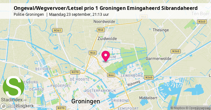 Ongeval/Wegvervoer/Letsel prio 1 Groningen Emingaheerd Sibrandaheerd