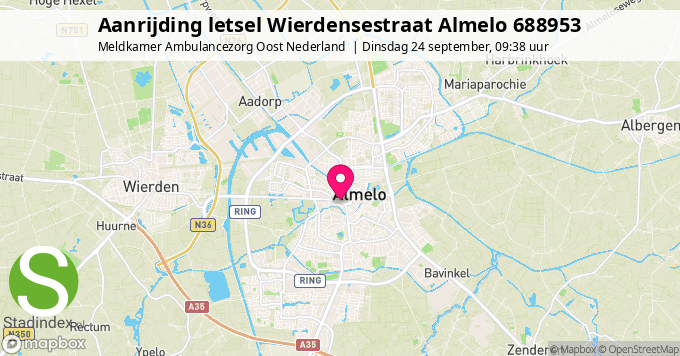 Aanrijding letsel Wierdensestraat Almelo 688953