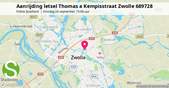 Aanrijding letsel Thomas a Kempisstraat Zwolle 689728