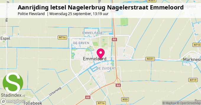 Aanrijding letsel Nagelerbrug Nagelerstraat Emmeloord