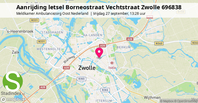 Aanrijding letsel Borneostraat Vechtstraat Zwolle 696838