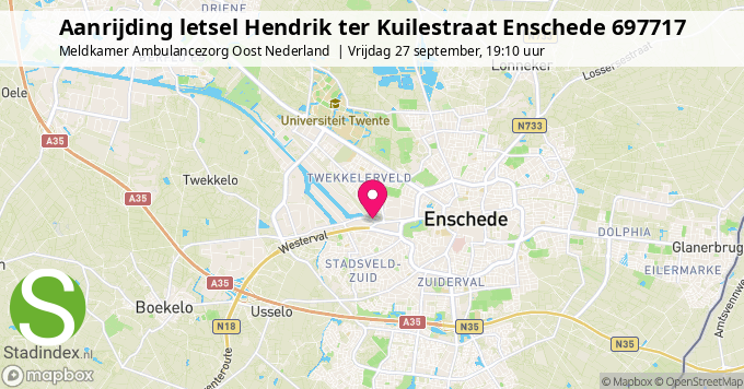 Aanrijding letsel Hendrik ter Kuilestraat Enschede 697717