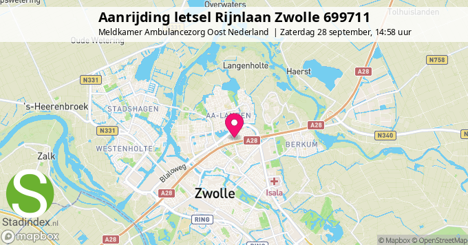 Aanrijding letsel Rijnlaan Zwolle 699711