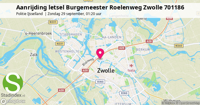 Aanrijding letsel Burgemeester Roelenweg Zwolle 701186