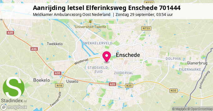 Aanrijding letsel Elferinksweg Enschede 701444