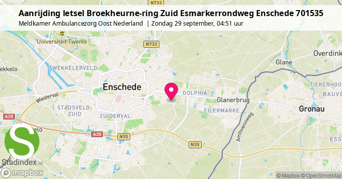 Aanrijding letsel Broekheurne-ring Zuid Esmarkerrondweg Enschede 701535