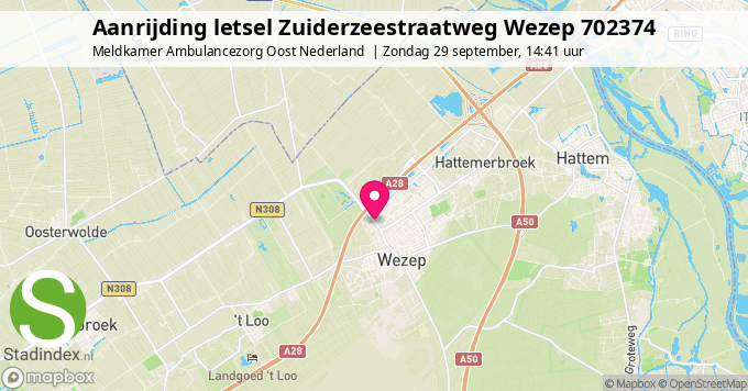 Aanrijding letsel Zuiderzeestraatweg Wezep 702374