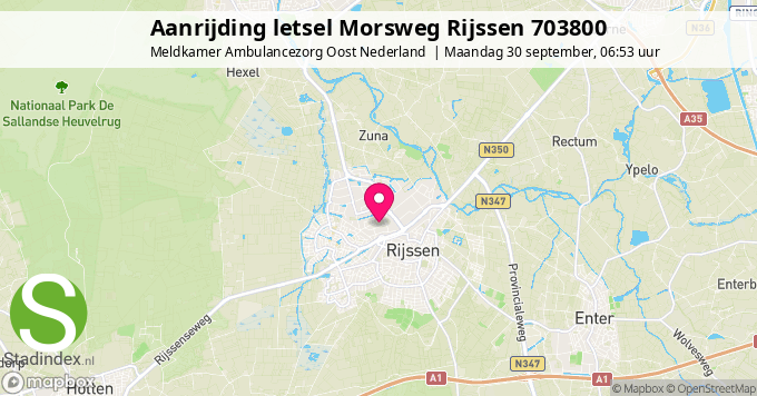 Aanrijding letsel Morsweg Rijssen 703800