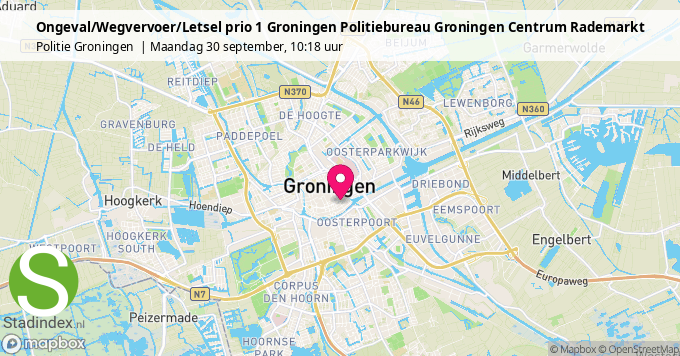 Ongeval/Wegvervoer/Letsel prio 1 Groningen Politiebureau Groningen Centrum Rademarkt