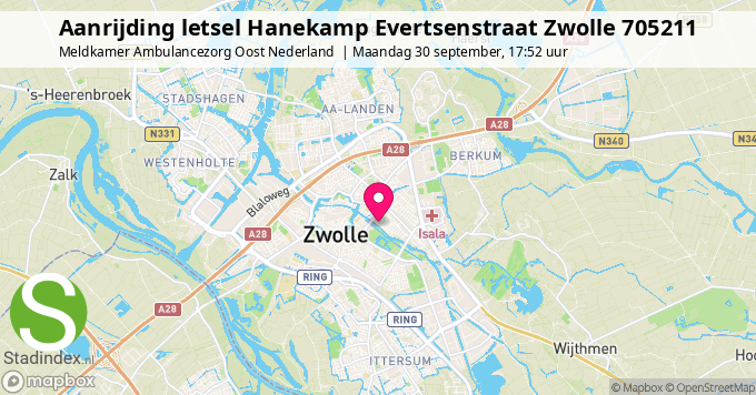 Aanrijding letsel Hanekamp Evertsenstraat Zwolle 705211