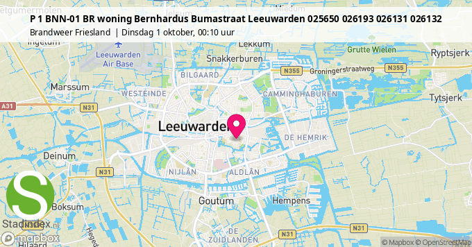 P 1 BNN-01 BR woning Bernhardus Bumastraat Leeuwarden 025650 026193 026131 026132