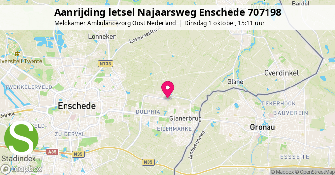 Aanrijding letsel Najaarsweg Enschede 707198