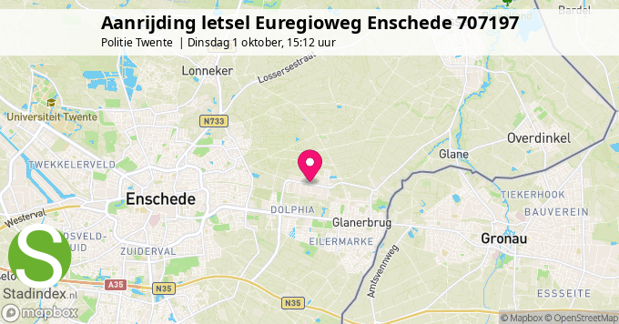 Aanrijding letsel Euregioweg Enschede 707197