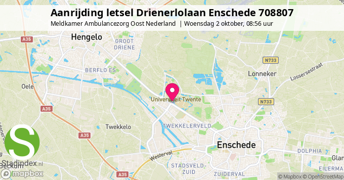 Aanrijding letsel Drienerlolaan Enschede 708807