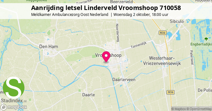 Aanrijding letsel Linderveld Vroomshoop 710058