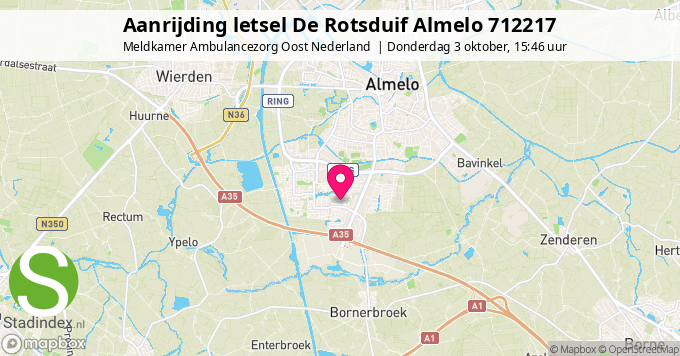 Aanrijding letsel De Rotsduif Almelo 712217