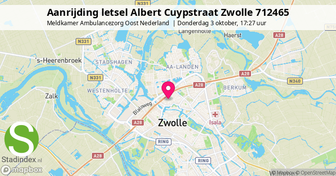 Aanrijding letsel Albert Cuypstraat Zwolle 712465