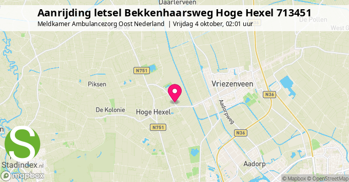 Aanrijding letsel Bekkenhaarsweg Hoge Hexel 713451