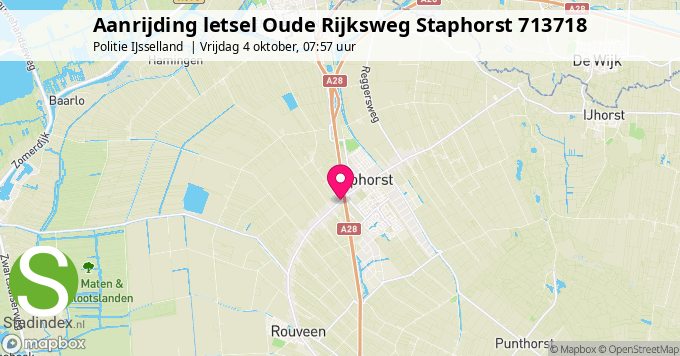 Aanrijding letsel Oude Rijksweg Staphorst 713718