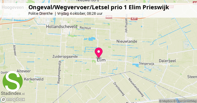 Ongeval/Wegvervoer/Letsel prio 1 Elim Prieswijk