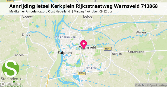 Aanrijding letsel Kerkplein Rijksstraatweg Warnsveld 713868