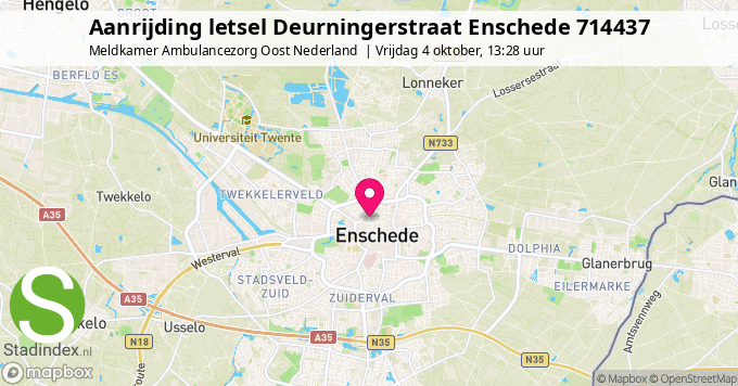 Aanrijding letsel Deurningerstraat Enschede 714437