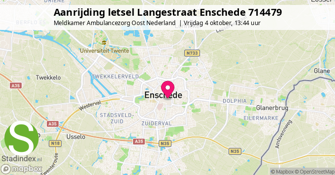 Aanrijding letsel Langestraat Enschede 714479