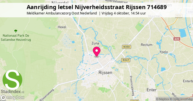 Aanrijding letsel Nijverheidsstraat Rijssen 714689