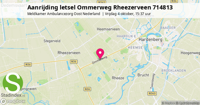 Aanrijding letsel Ommerweg Rheezerveen 714813