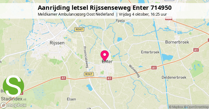 Aanrijding letsel Rijssenseweg Enter 714950