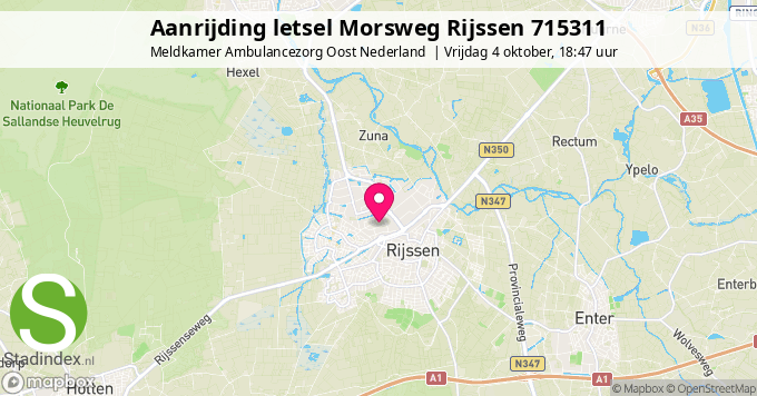 Aanrijding letsel Morsweg Rijssen 715311