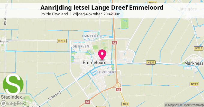 Aanrijding letsel Lange Dreef Emmeloord