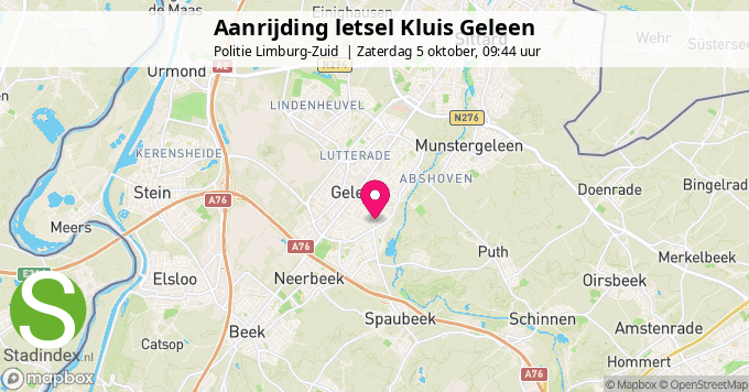 Aanrijding letsel Kluis Geleen