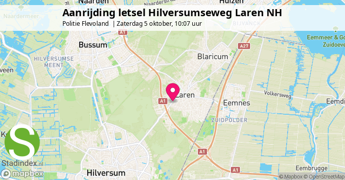 Aanrijding letsel Hilversumseweg Laren NH