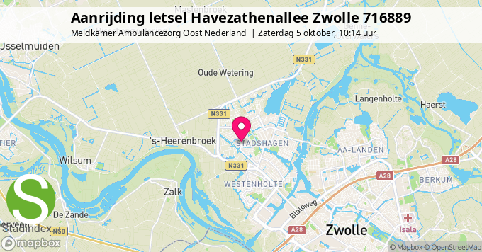 Aanrijding letsel Havezathenallee Zwolle 716889