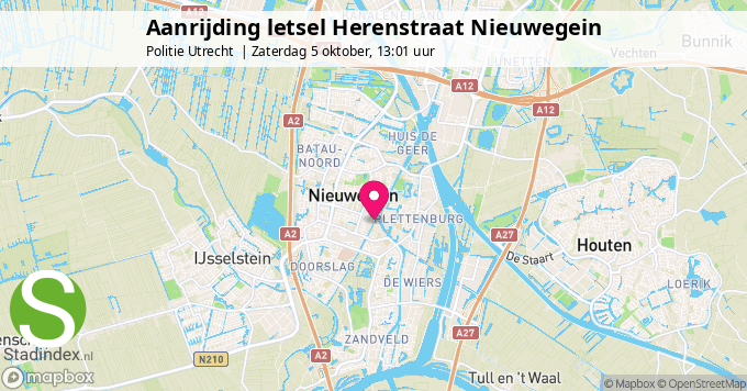 Aanrijding letsel Herenstraat Nieuwegein