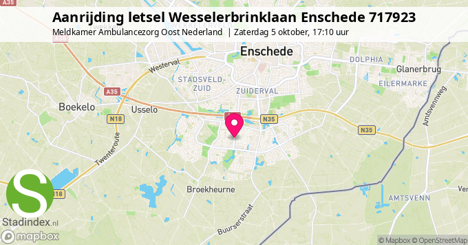 Aanrijding letsel Wesselerbrinklaan Enschede 717923