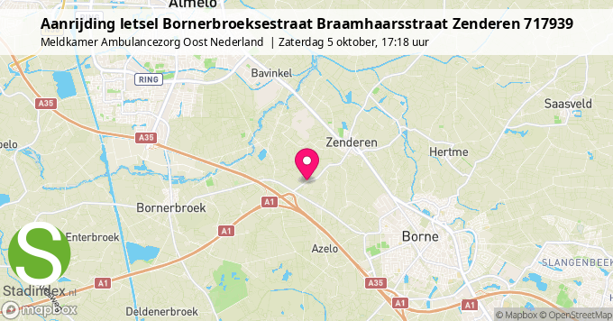 Aanrijding letsel Bornerbroeksestraat Braamhaarsstraat Zenderen 717939