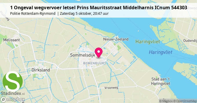 1 Ongeval wegvervoer letsel Prins Mauritsstraat Middelharnis ICnum 544303