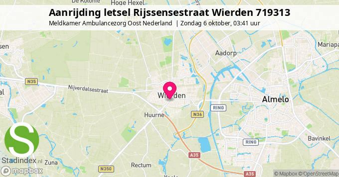 Aanrijding letsel Rijssensestraat Wierden 719313