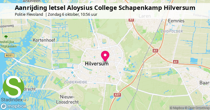 Aanrijding letsel Aloysius College Schapenkamp Hilversum