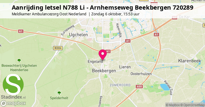 Aanrijding letsel N788 Li - Arnhemseweg Beekbergen 720289