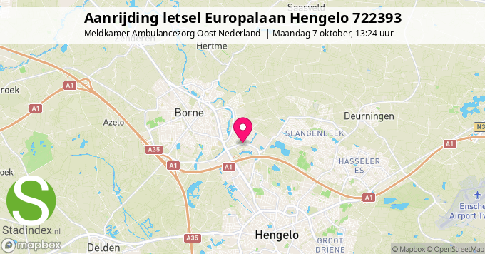 Aanrijding letsel Europalaan Hengelo 722393