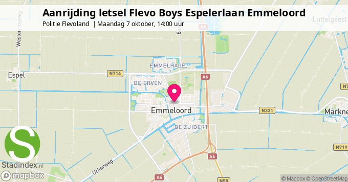 Aanrijding letsel Flevo Boys Espelerlaan Emmeloord