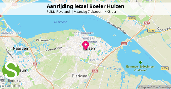 Aanrijding letsel Boeier Huizen